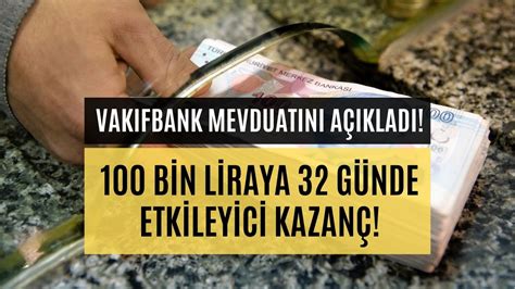 Vakıfbank aylık faiz getirisi